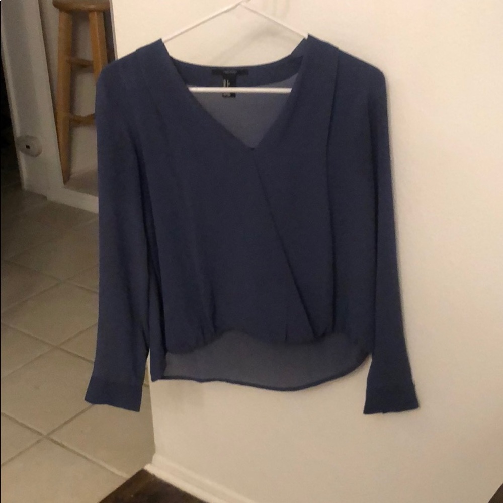 Blue blouse (business causal)